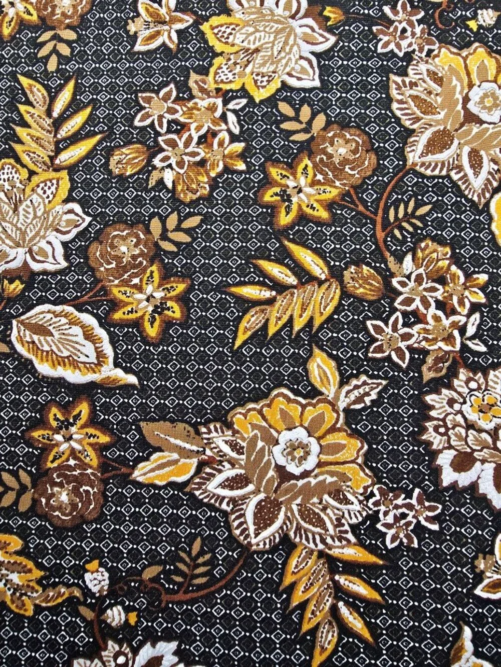 Ruby Rd. Woman Floral Tunic Top 2X 3/4 Sleeve Black/Yellow - Picture 3 of 5